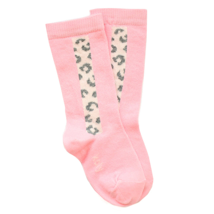 Baby Pink Leopard Knee Socks