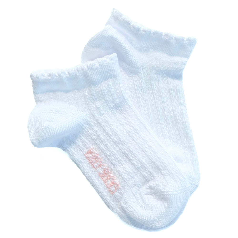 Hollow out plain baby girls socks