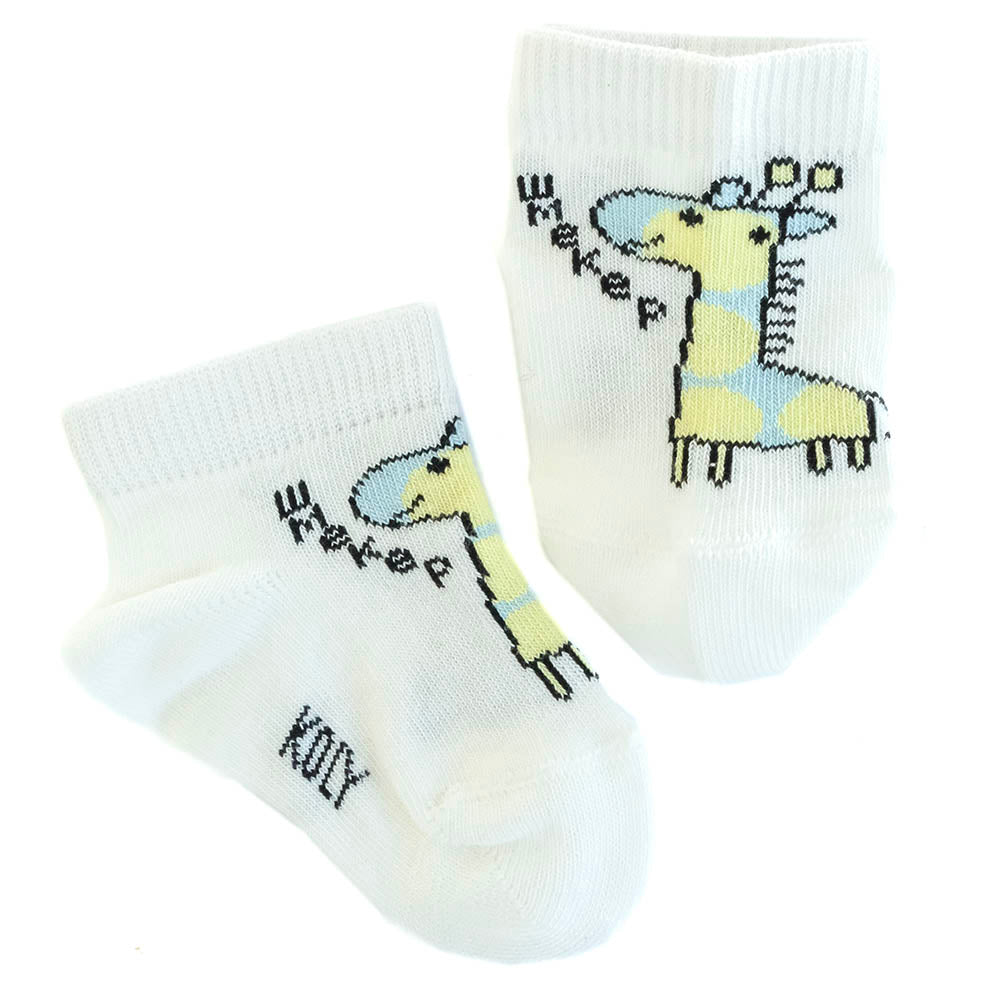 Dude giraffe baby ankle socks