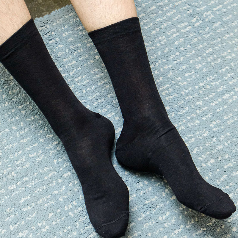 Plain Black Socks Men