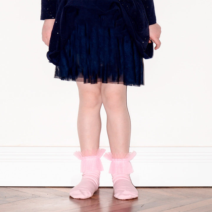 Pink Socks with Tulle