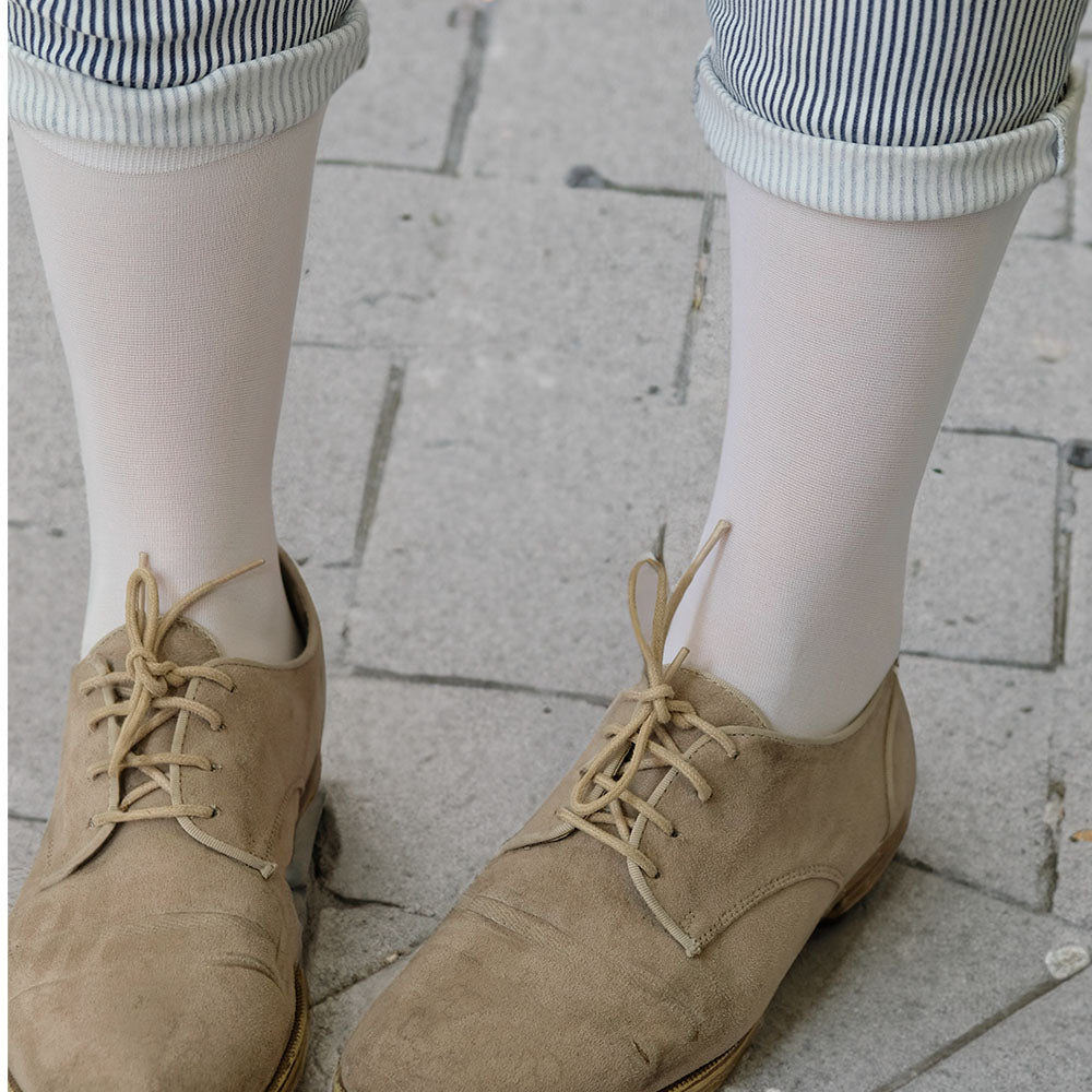 Plain White Polyamide Socks