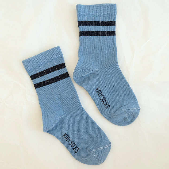 Blue Two Stripes Socks