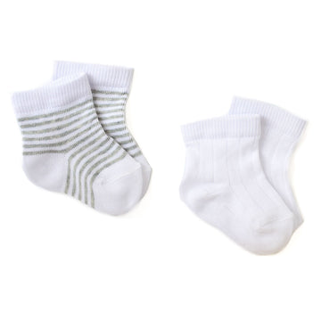 Two Baby Socks with Stripes