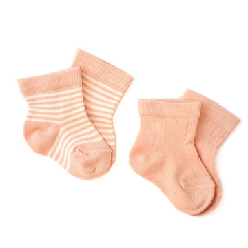 Two Baby Socks with Stripes
