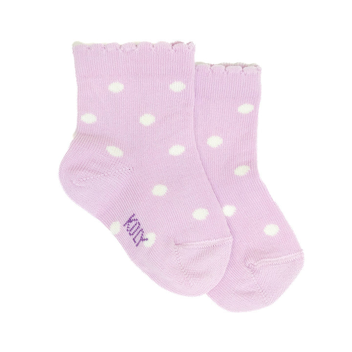 Lilac Socks with dots