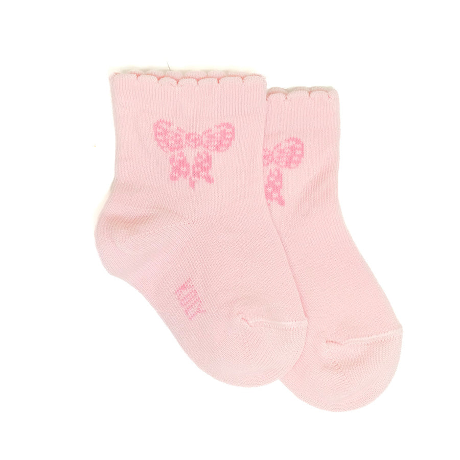 Socks with bow pattern