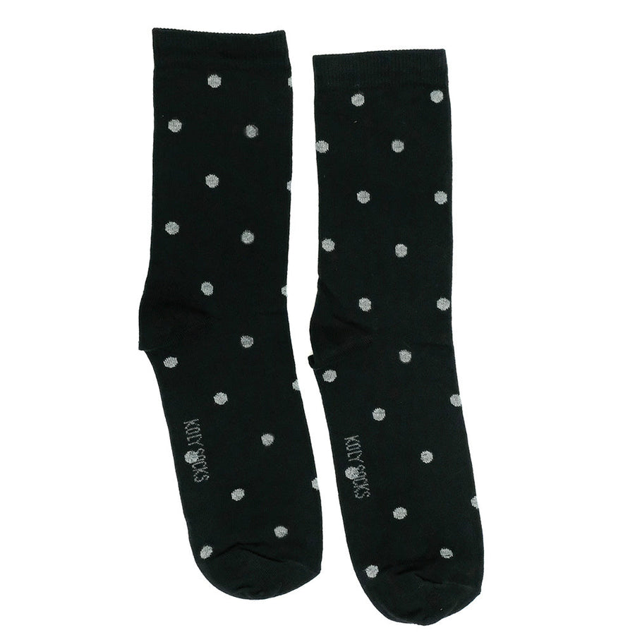 Black Socks with Dots