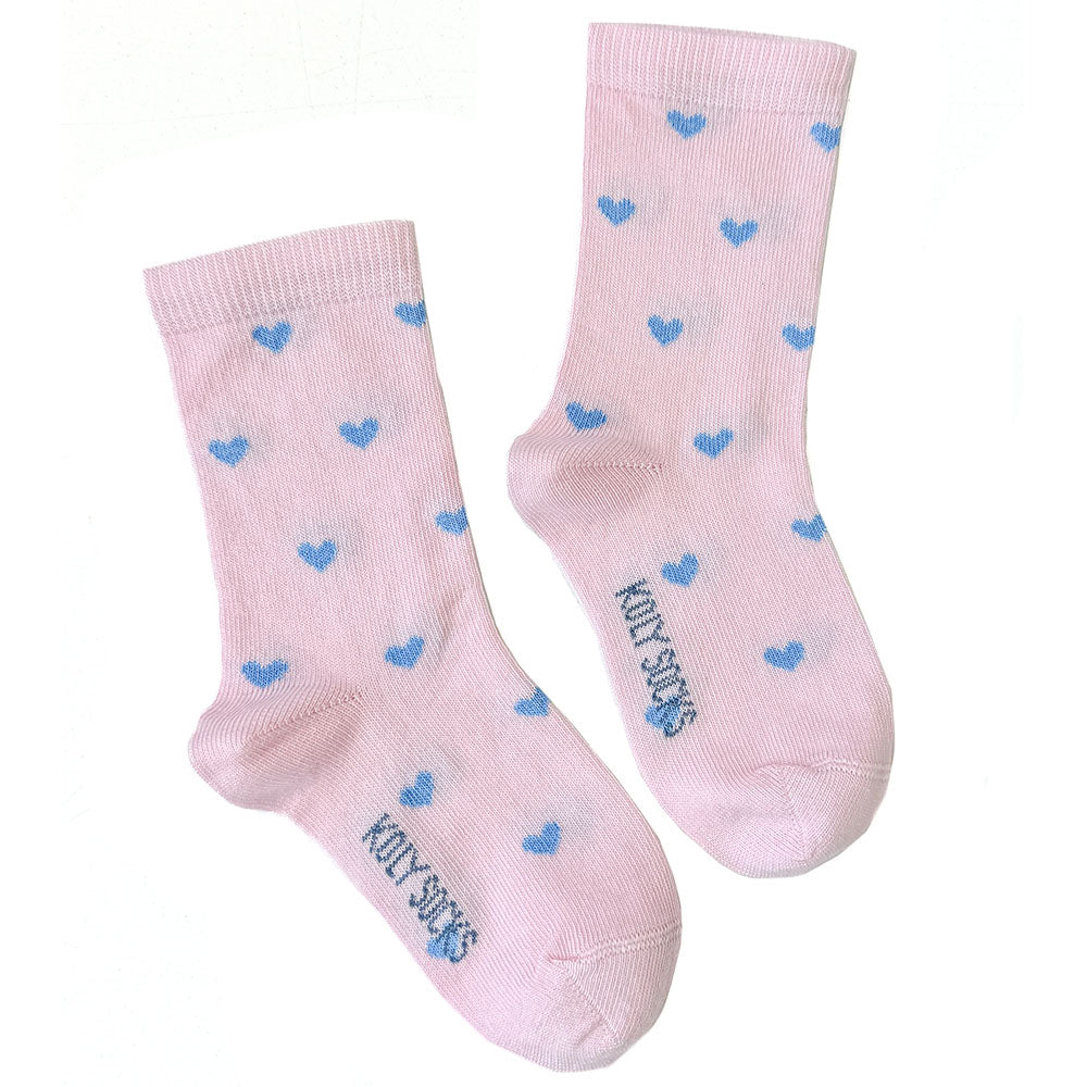 Girls socks with hearts